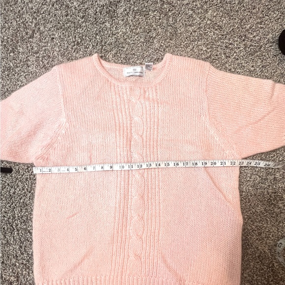 Vintage Vickie Lawrence Pink Crew Neck Cap Sleeve Sweater - Picture 8 of 10